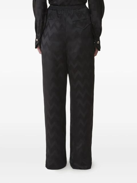 Lanvin chevron-pattern drawstring trousers - Black - zdjęcie produktu nr 2