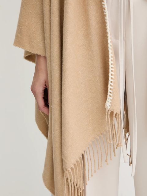 Marella poncho Emme by Marella kolor beżowy 2525546031200