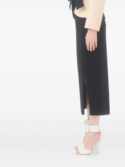 Valentino Garavani crêpe midi skirt - Black