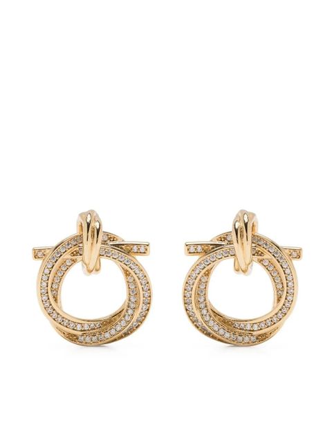 Ferragamo crystal-embellished hoop earring - Gold - zdjęcie produktu nr 1
