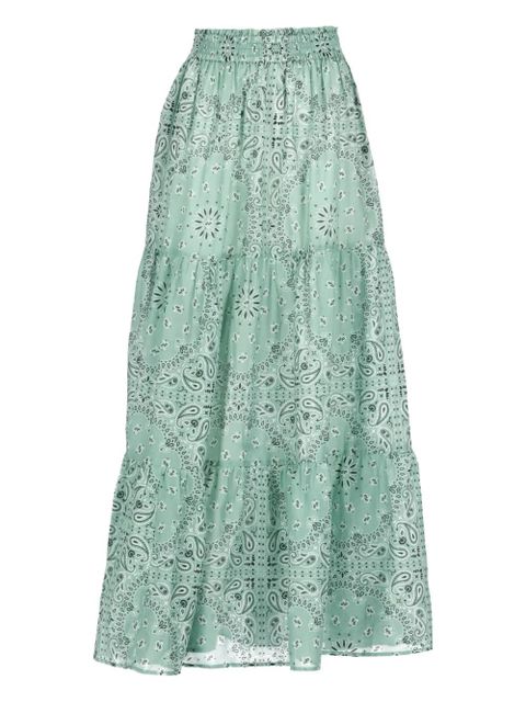 MC2 Saint Barth Cheyenne elastic-waist bandana-print maxi skirt - Blue - zdjęcie produktu nr 1