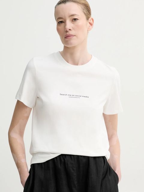 ISABELLE BLANCHE t-shirt damski kolor biały IS25SS-T153-T013 - zdjęcie produktu nr 1