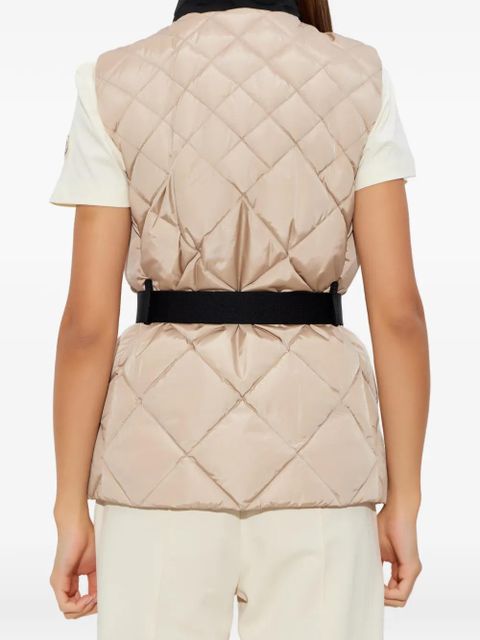 Moncler quilted belted gilet - Neutrals