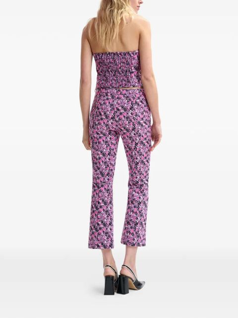 Essentiel Antwerp Jok floral-detail trousers - Pink