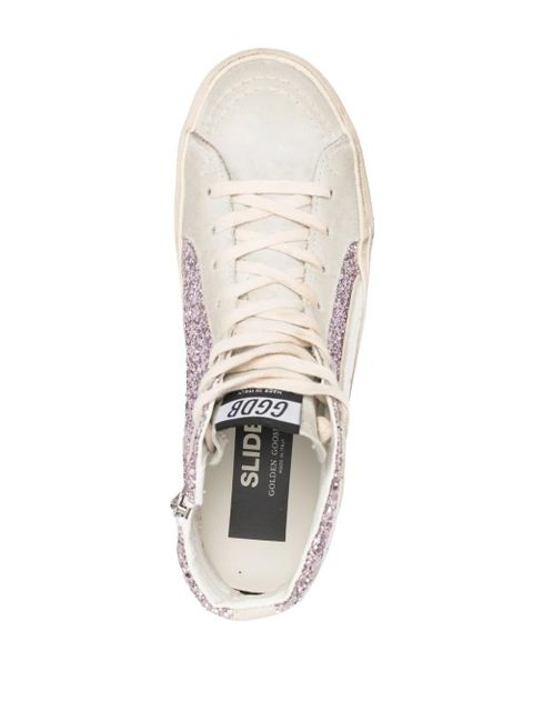 Golden Goose Slide glitter-detail sneakers - Pink