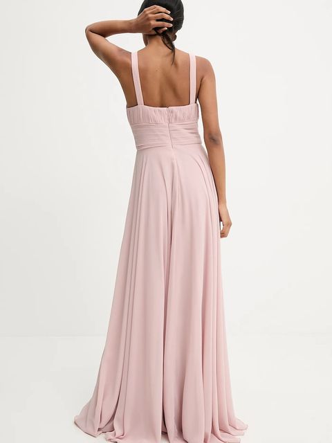 Answear.LAB sukienka kolor różowy maxi rozkloszowana - zdjęcie produktu nr 2