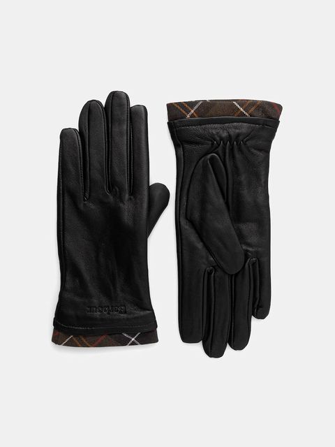 Barbour rękawiczki skórzane damskie kolor czarny LGL0048 - zdjęcie produktu nr 1