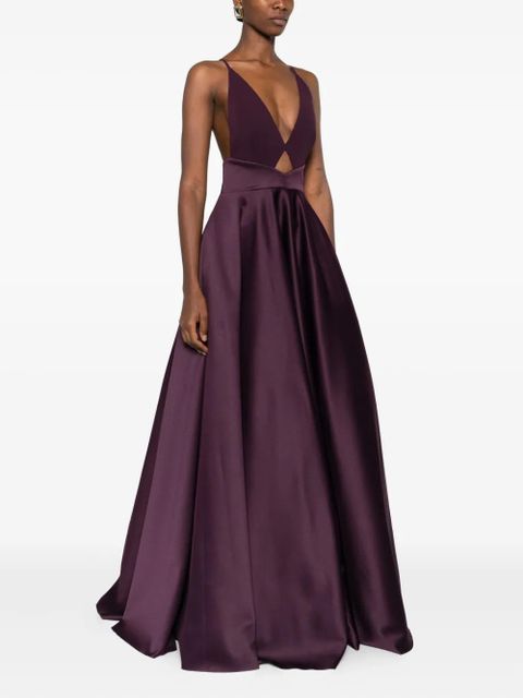 Solace London Avallon cross-strap maxi dress - Purple