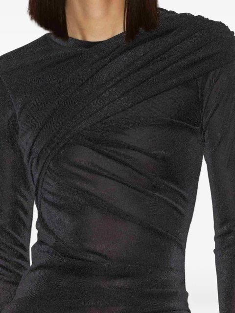 MARANT ÉTOILE Denise draped long-sleeve mini dress - Grey