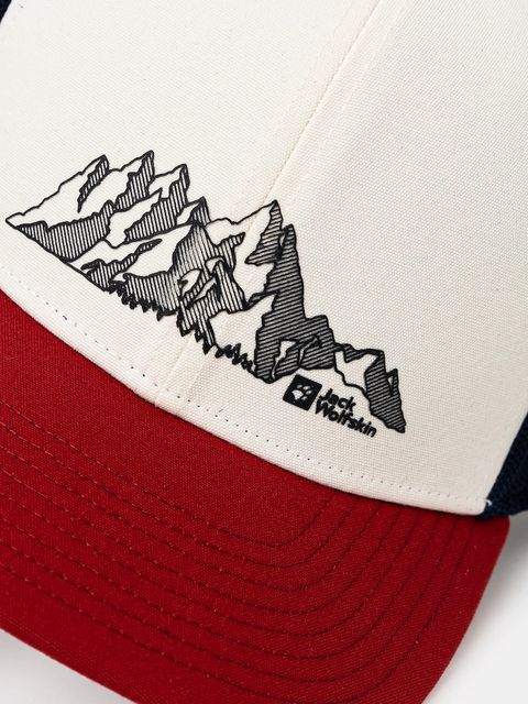 Jack Wolfskin czapka z daszkiem Brand kolor biały wzorzysta 1911242 - zdjęcie produktu nr 2