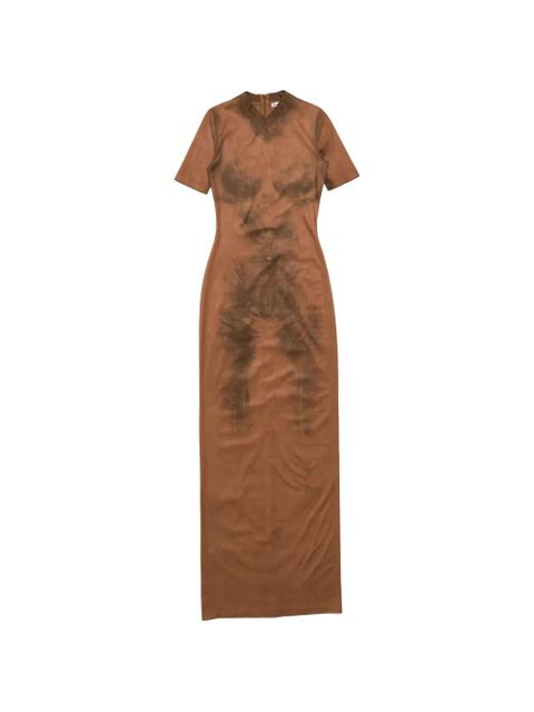 Acne Studios short-sleeve print maxi dress - Brown - zdjęcie produktu nr 1