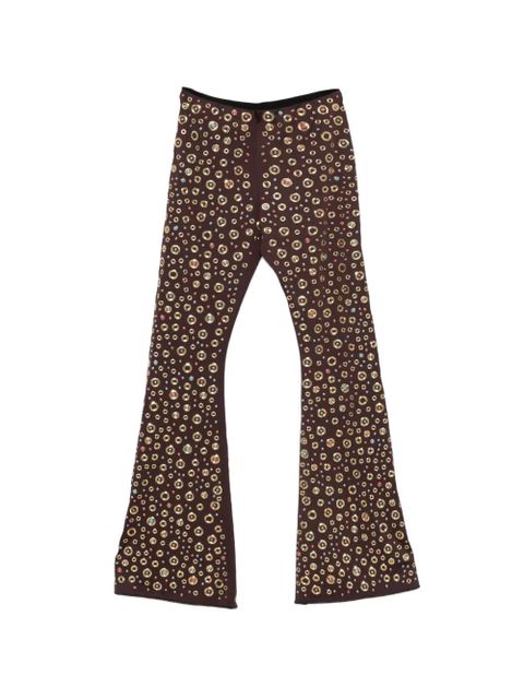 Oséree embellished flared trousers - Brown - zdjęcie produktu nr 1