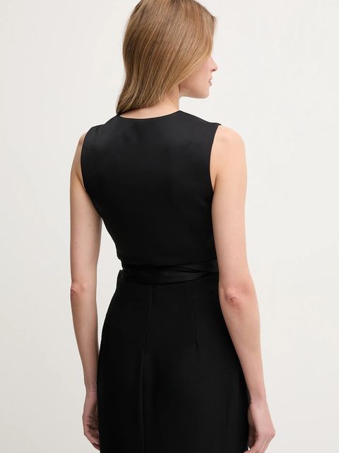 Sandro Ferrone kamizelka kolor czarny niezapinana S23XBEBARMAN