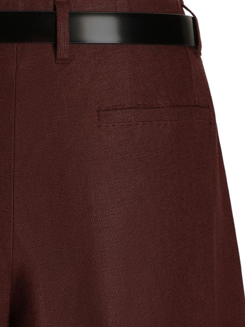 Dolce & Gabbana belted pleated trousers - Red