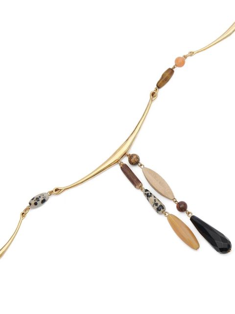 ISABEL MARANT Mahi beaded necklace - Gold