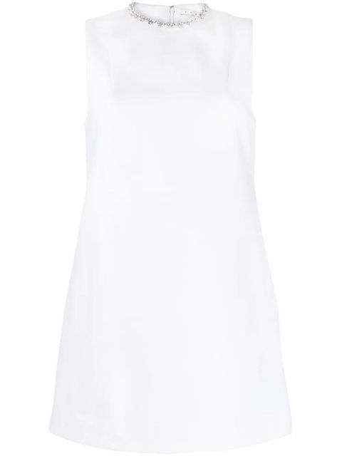 AREA crystal-embellished heart mini dress - White - zdjęcie produktu nr 1