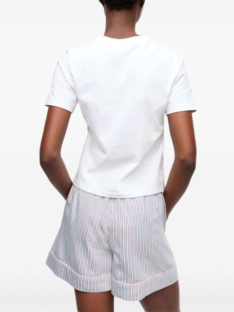 GANNI heart-appliqué T-shirt - White