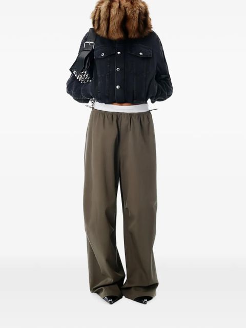 Alexander Wang logo-waistband trousers - Green - zdjęcie produktu nr 2
