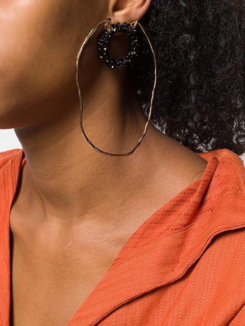 Jacquemus hoop earrings - Black - zdjęcie produktu nr 2