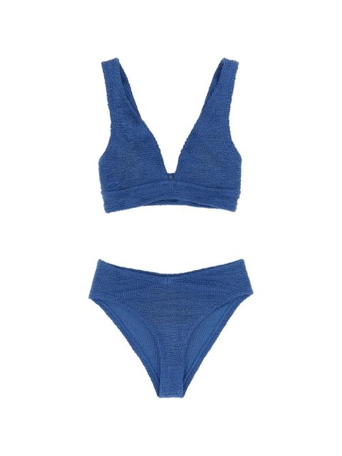 Hunza G Angel V-neck crinkle bikini set - Blue - zdjęcie produktu nr 1
