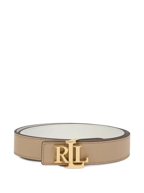 Lauren Ralph Lauren logo-buckle reversible leather belt - Neutrals - zdjęcie produktu nr 1