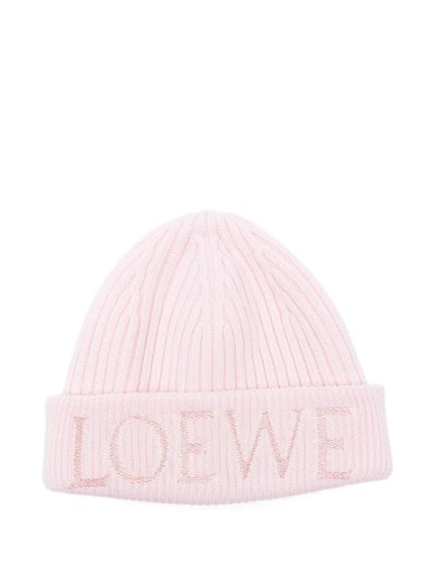 LOEWE logo-detail beanie - Pink - zdjęcie produktu nr 1