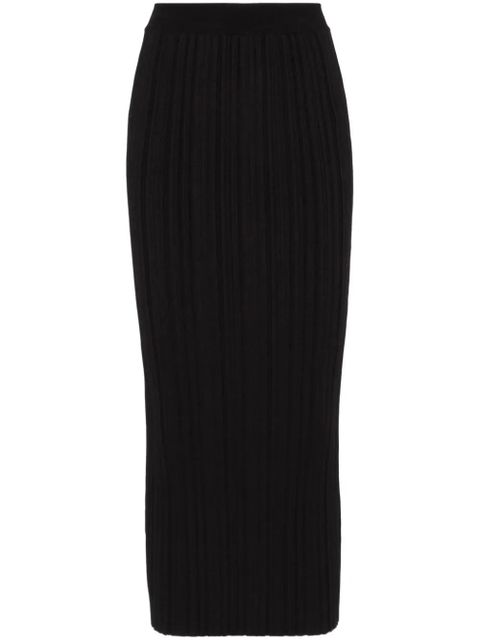 Balmain plissé-effect midi skirt - Black - zdjęcie produktu nr 1