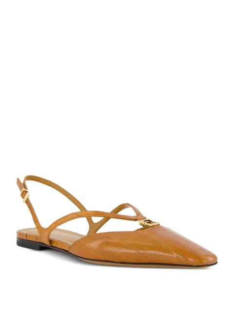 FENDI FFold flat pumps - Brown