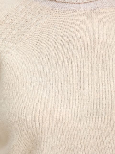 Twinset sweter wełniany damski kolor beżowy z golfem 252TP3582