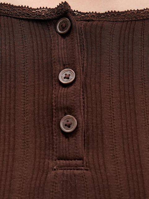 Tommy Jeans longsleeve kolor brązowy DW0DW21575