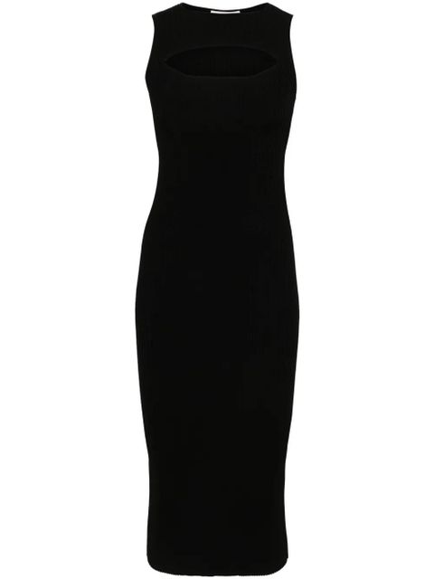 Alexander McQueen cut-out ribbed maxi dress - Black - zdjęcie produktu nr 1