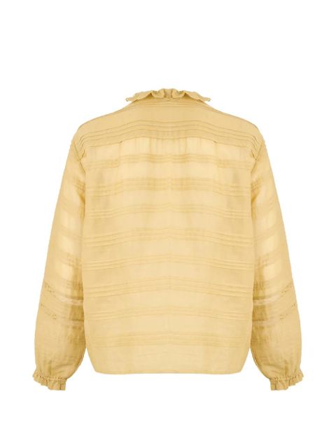 MARANT ÉTOILE Peline ruffled button blouse - Yellow - zdjęcie produktu nr 1