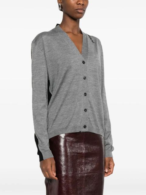 Marni contrast-panel button cardigan - Grey
