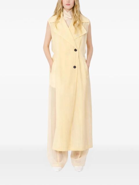 Sportmax Spsfata belted trench coat - Yellow