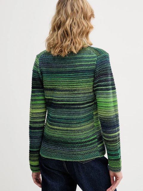 United Colors of Benetton kardigan z dodatkiem wełny kolor zielony 105CD6880 - zdjęcie produktu nr 2