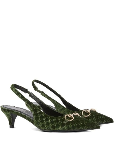 Gucci 45mm horsebit-detail pumps - Green - zdjęcie produktu nr 1