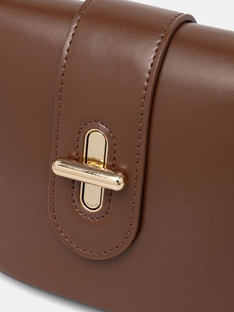 Answear.LAB torebka skórzana kolor brązowy