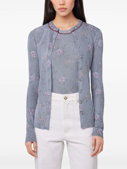 Rabanne floral-print cardigan - Blue