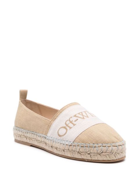 Off-White Bookish linen espadrilles - Neutrals