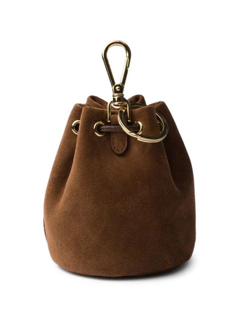 Prada mini Icon suede keychain charm - Brown - zdjęcie produktu nr 2