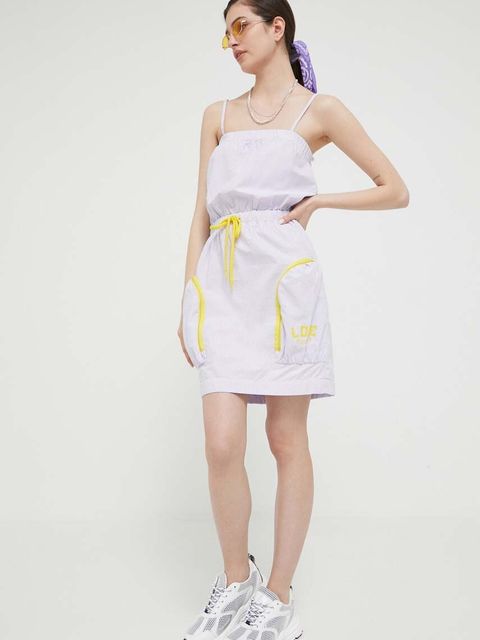 Love Moschino sukienka kolor fioletowy mini prosta - zdjęcie produktu nr 2