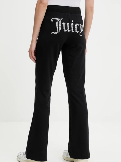 Juicy Couture spodnie dresowe JERSEY APOLLO PANT damskie kolor czarny z aplikacją JCWBJ125311