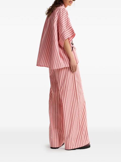 Essentiel Antwerp striped drawstring-waist trousers - Pink