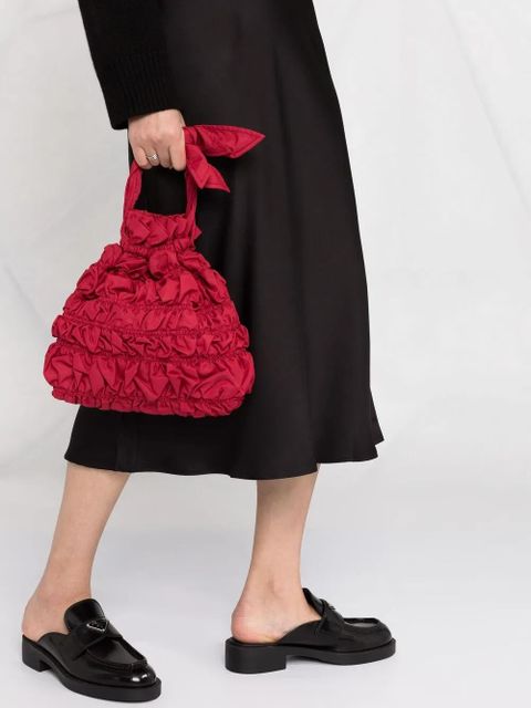 ANINE BING Bar fluted silk skirt - Black