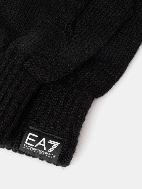 EA7 Emporio Armani rękawiczki z dodatkiem wełny kolor czarny AF18469.7X000310 - zdjęcie produktu nr 2