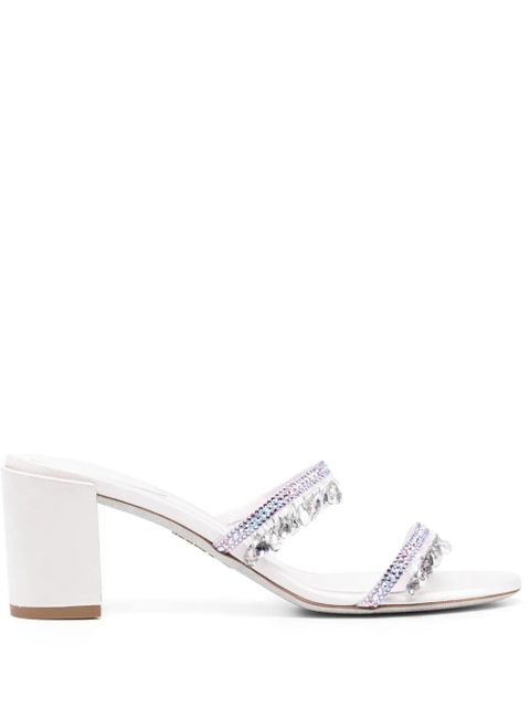 René Caovilla crystal embellishment sandals - Purple - zdjęcie produktu nr 1