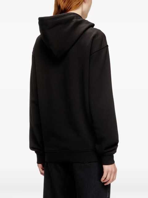 Diesel F-Normy logo-embroidery hoodie - Black