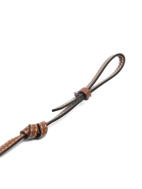 Max Mara leather bag charm - Brown