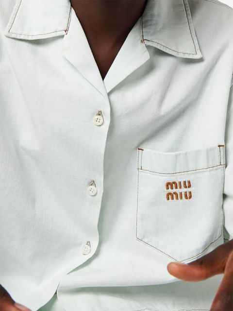 Miu Miu chambray denim shirt - Blue
