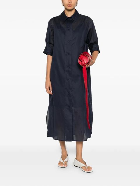 Jil Sander buttoned midi dress - Blue - zdjęcie produktu nr 2